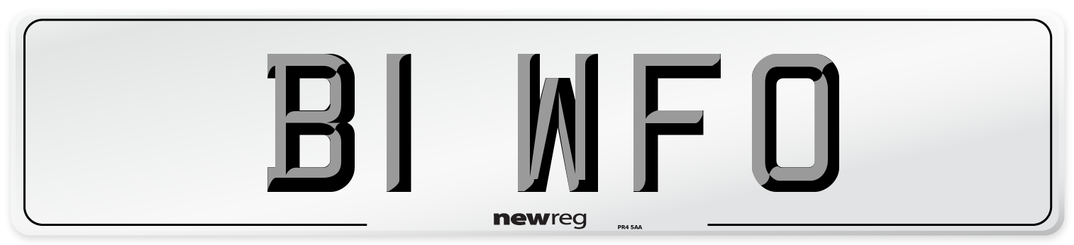 B1 WFO Number Plate from New Reg